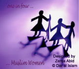 1 in 4 Muslim Women Logo designed by Zerqa Abid © Dar al Islam